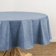 thumbnail image 1 of Elrene Monterey Linen Texture Vinyl Indoor/Outdoor Tablecloth 70" Round - Blue, 1 of 5
