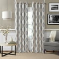 thumbnail image 1 of Elrene Navara Medallion Room Darkening Window Curtain Grey 52" W X 84" L 84 Inches, 1 of 5