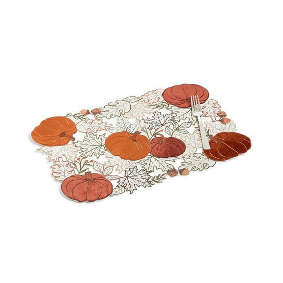 Elrene Pumpkin Farm Cutwork All-Over Rectangular Placemat