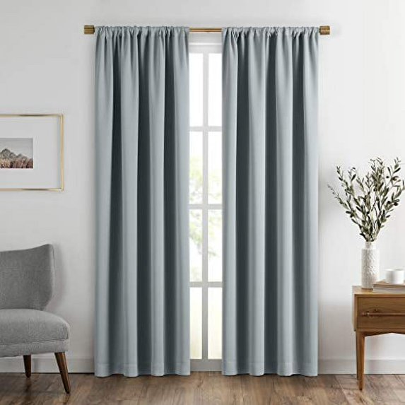 Elrene SunVeil Vanderbilt Extra Wide Blackout Window Curtain Panel, 52" x 84" (1, River Blue