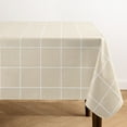 thumbnail image 1 of Elrene Windowpane Plaid Grid Printed Vinyl Indoor/Outdoor Tablecloth Natural - 60x102, 1 of 5