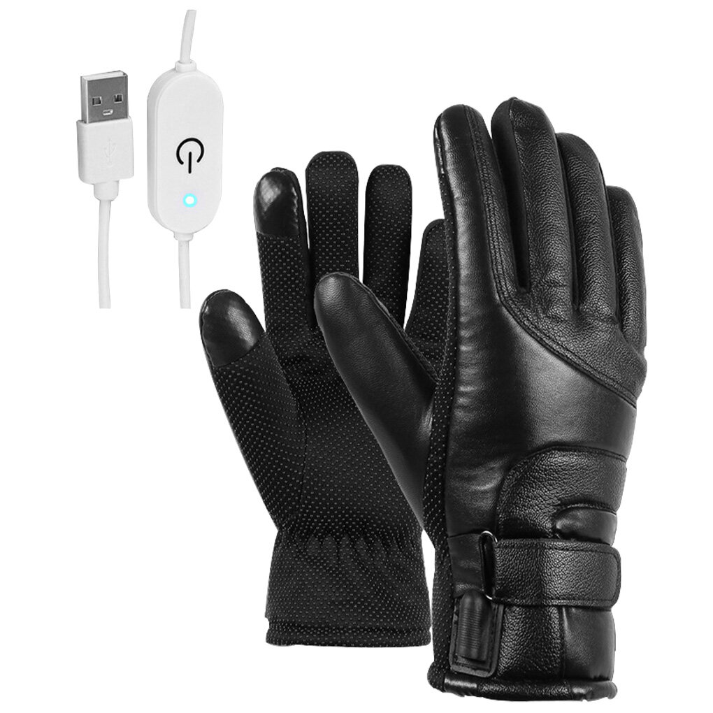 Elroy 1 Pair Heated Gloves Winter USB Hand Warmer Gloves Waterproof
