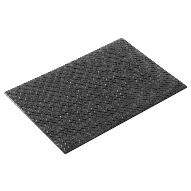 Elroy Placemat Woven Faux Leather Table Mat Protector Waterproof Solid  Color Non-slip Dinning Pad for Home Hotel, Dark Gray 