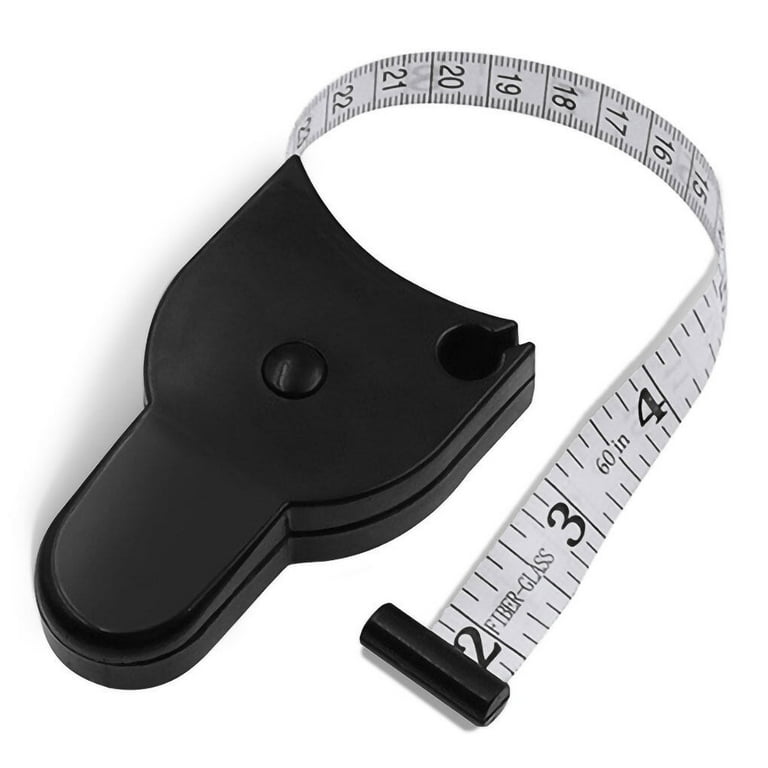 Elroy Self-Tightening Fabric Body Fitness Measurement Tape Measuring Ruler Kids 60-Inch 150cm Dressmaking Tools, Size: 59, Black