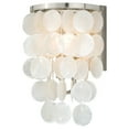 thumbnail image 1 of Elsa 1 Light Satin Nickel Capiz Shell Coastal Bathroom Wall Fixture, 1 of 8