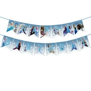 Elsa Birthday Banner Cartoon Happy Birthday banner Happy Birthday Signs Birthdays Party Decorations Birthday Background
