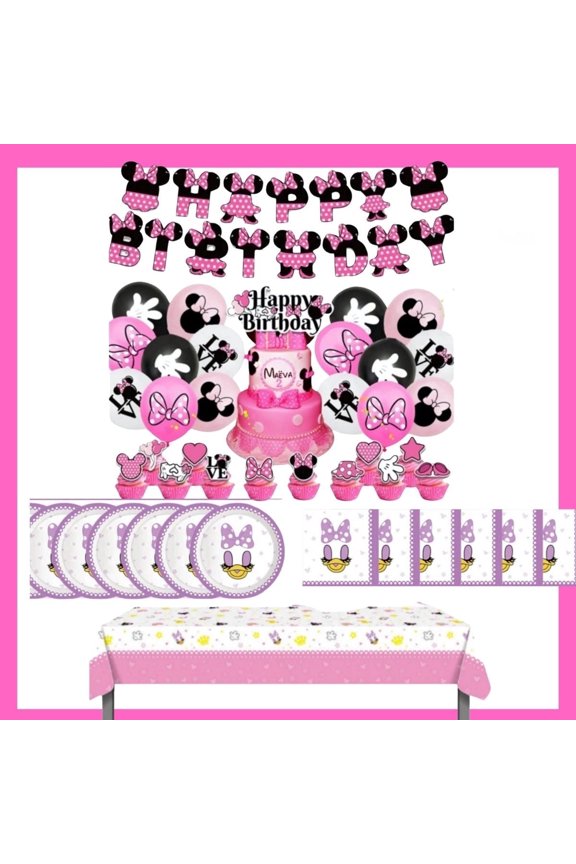 Daisy & Minnie Mouse Party Decoration Set - Complete Party Supplies