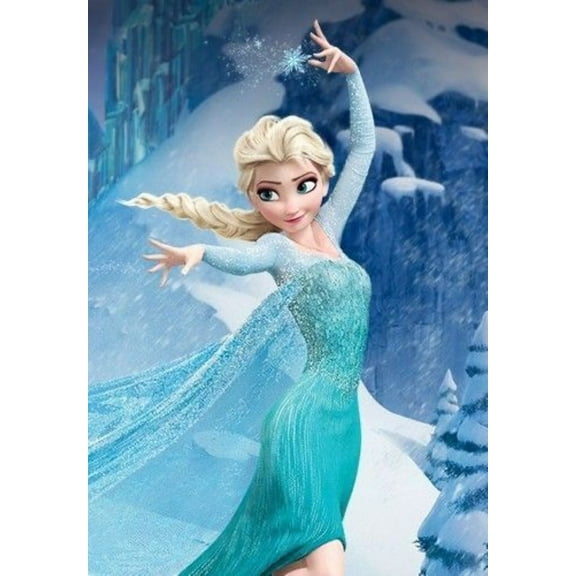 Elsa Diamond Painting Kits for Adult Frozen Full Drill Round Diamond Cross Stitch Colorful Painting by Number Rhinestone Embroidery Arts Craft Diamond Art 12x16 inch