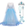 thumbnail image 1 of Elsa Frozen 2 Princess Dress up Costume Halloween for Girls With Accessories, 1 of 7