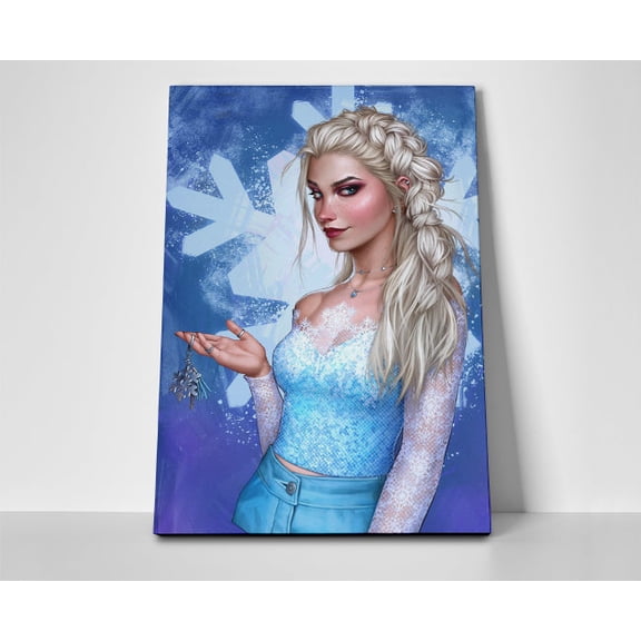 Elsa Frozen Snowflake Poster or Wrapped Canvas