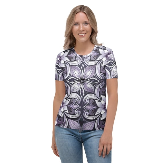 Elsa, Ornament Poly-Span T-Shirt, Ladies Ornament Shirt, Ornament T-Shirt
