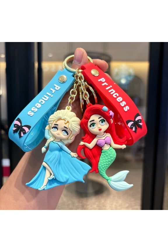 Elsa Princess Anime Keychain, Accessories for Backpack, Handbag, Purse Decoration