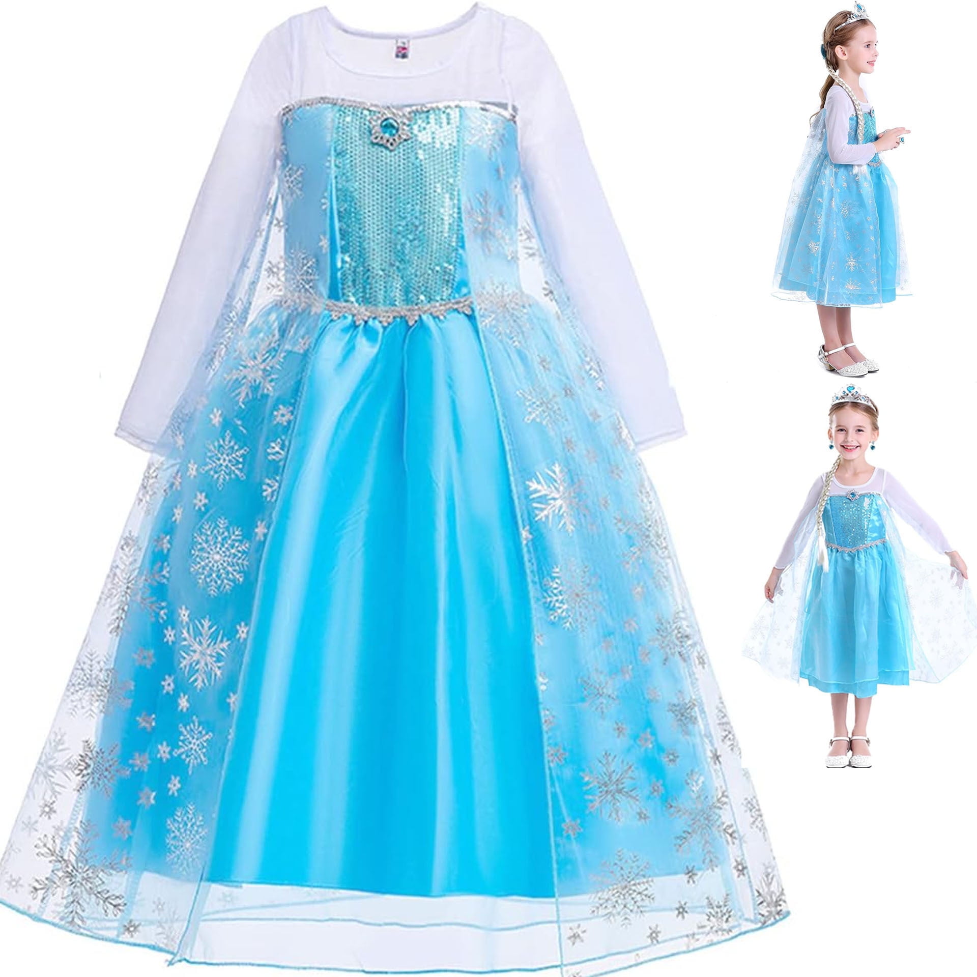 Elsa Princess Dresses for Girls Kids Birthday Party Dress Up