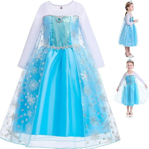 Elsa Princess Dresses for Girls Kids Birthday Party Dress Up