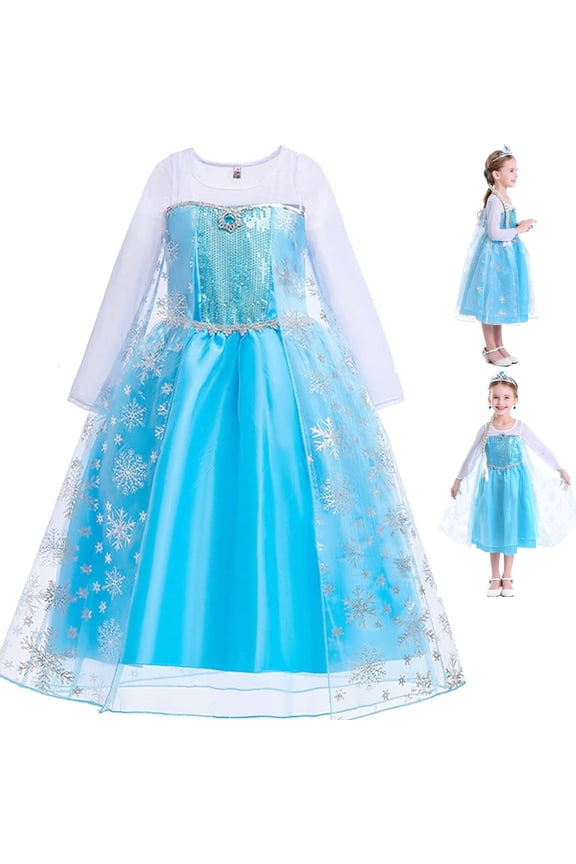 Elsa Princess Dresses for Girls Kids Birthday Party Dress Up