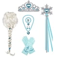 thumbnail image 1 of Elsa princess accessories gloves wand crown jewelry set Elsa wig necklace braid for Princess dress clothing cosplay dress up A01, 1 of 28