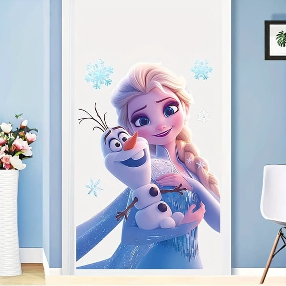 Elsa stickers bedroom wall decals, suitable for home decoration, children's rooms, and window stickers