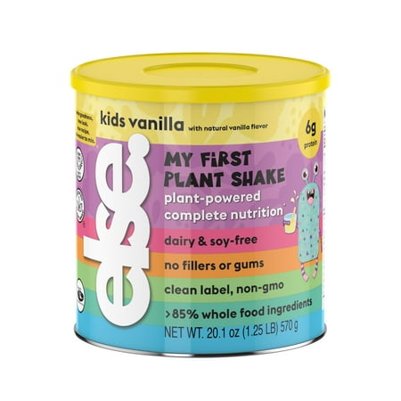 Else Nutrition Kids Shake Mix - Plant-Based, Dairy-Free Protein Powder w/ 25+ Vitamins (Vanilla, 1-Pack)