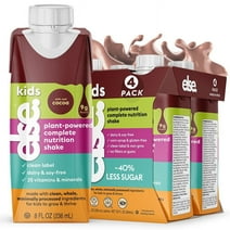 Else Nutrition Plant-Based Kids Protein Shakes for Ages 2-12, Dairy-Free Complete Nutrition Drink with Essential Amino Acids, 25 Vitamins & Minerals, Convenient Ready to Drink Chocolate Flavor, 4 Pk.