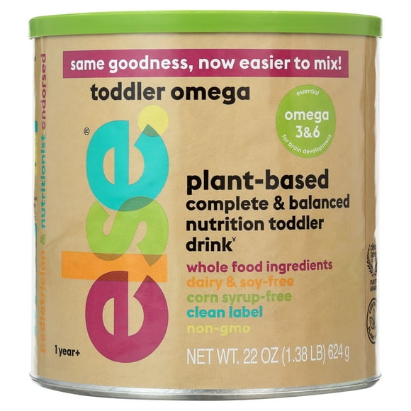 Else Nutrition Toddler Formula w/ Omega 3&6 - Dairy & Lactose Free, Plant-Based (22oz, 1-Pack)