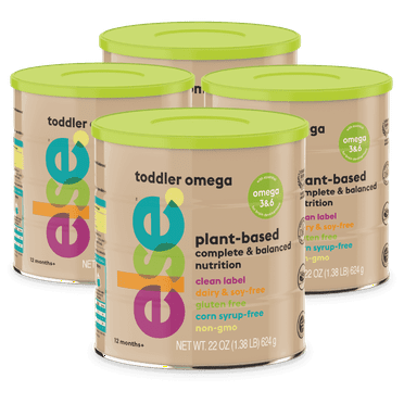 Else Nutrition Toddler Formula w/ Omega 3&6 - Dairy & Lactose Free, Plant-Based (22oz, 4-Pack)