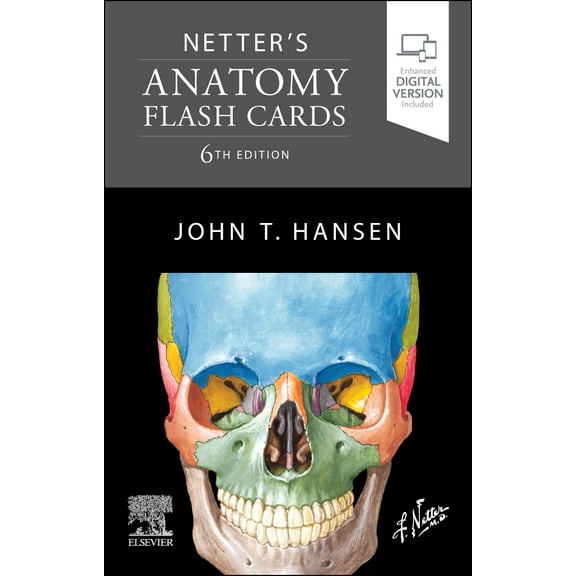 Elsevier Netter's Anatomy Flash Cards with Enhanced eBook, Multicolor, 300 Pieces