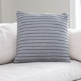 thumbnail image 1 of Elsie & Zoey Anika 18x18" Recycled Cotton Gray Stripe Decorative Throw Pillow, 1 of 6