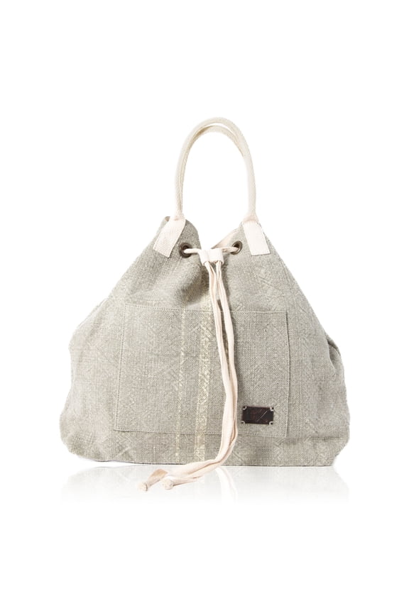 Cailey Jute Adjustable Drawstring Closure Backpack Purse for Women