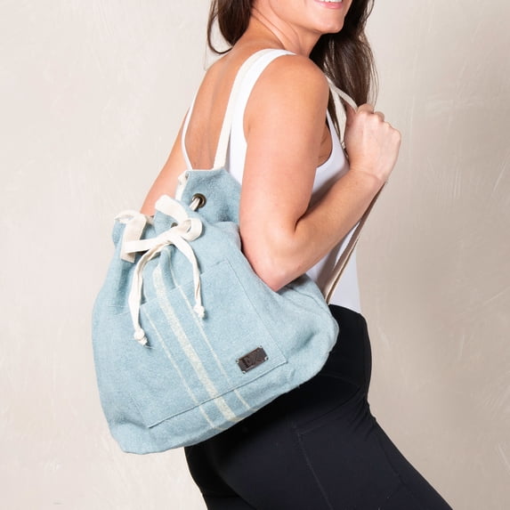 Elsie & Zoey Cailey Jute Adjustable Drawstring Closure Backpack Purse for Women