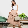 thumbnail image 1 of Elsie & Zoey McKay Small Tiered Rosewater Maxi Skirt with Pockets for Women, 1 of 5