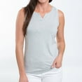 thumbnail image 1 of Elsie & Zoey Myla Small Light Gray V-Neck Sleeveless Tank Top for Women, 1 of 7