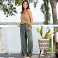thumbnail image 1 of Elsie & Zoey Nika Forest Shade Small Adjustable Wide Leg Pant for Women, 1 of 9