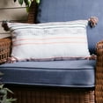 thumbnail image 1 of Elsie & Zoey Tylanne 12X22" Handwoven Striped Indoor/Outdoor Throw Pillow for Women, 1 of 3