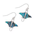 thumbnail image 1 of Elsie & Zoey Women's Abalone Manta Ray Earrings, 1 of 2