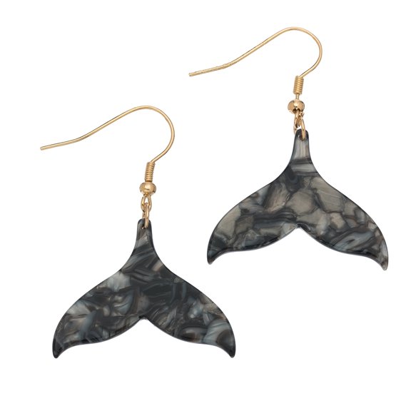 Elsie & Zoey Women's Celluloid Whale Tail Drop Earrings