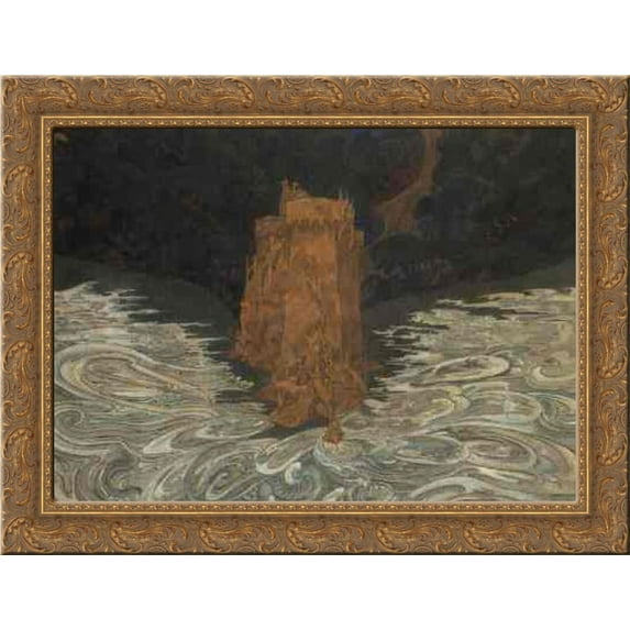 Elsinor 24x18 Gold Ornate Wood Framed Canvas Art by Albert Trachsel