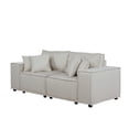 thumbnail image 1 of Elson Beige Linen Loveseat, 1 of 5