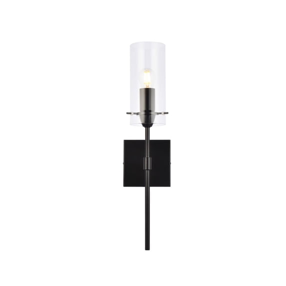 Elsreth 1 light black wall sconce