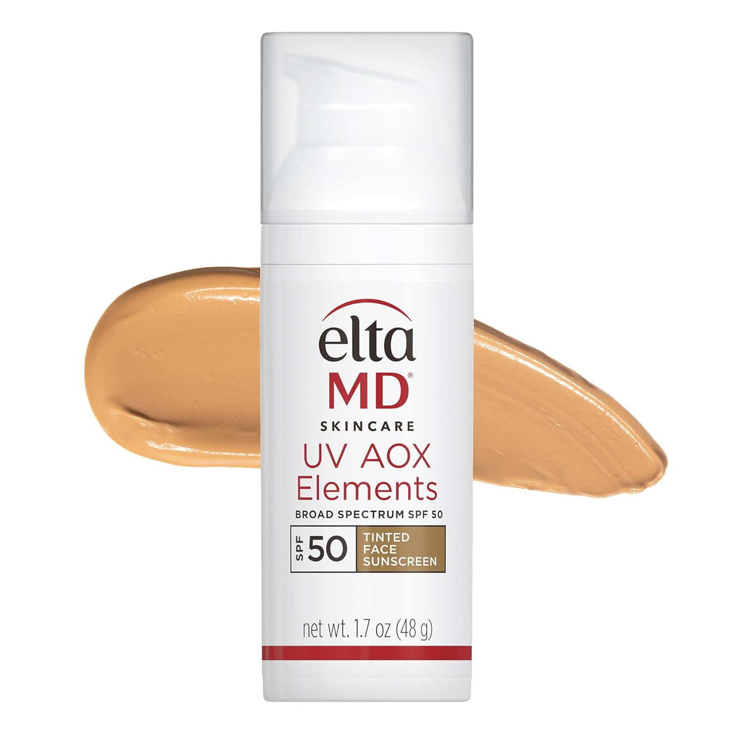 Elta  SPF50  UvAOX Elements Broad  Spectrum Tinted Facial Moisturizer,1.7oz (48g)
