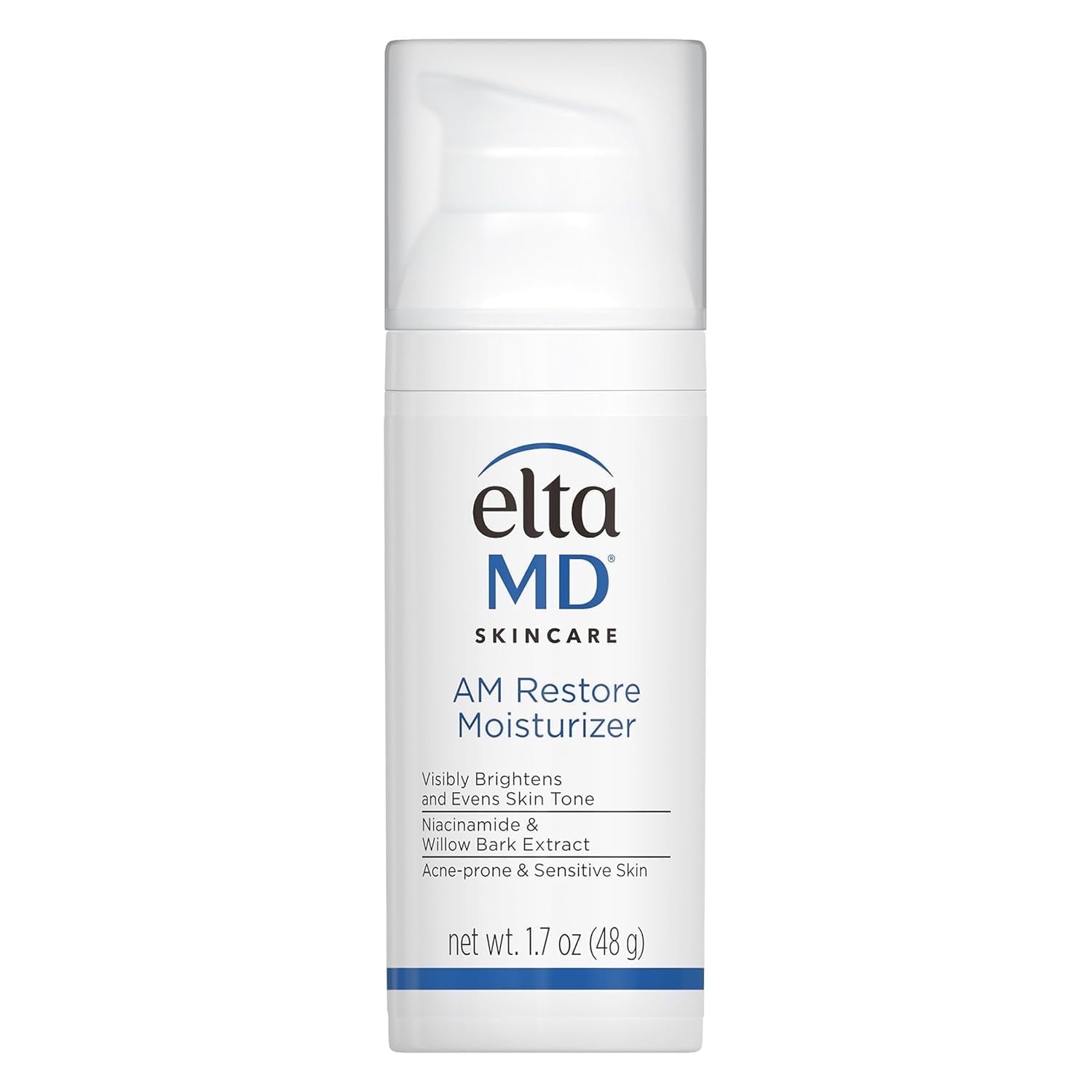 EltaMD AM Restore Face Moisturizer for Women and Men, Light Moisturizer Face Cream, Made with Niacinamide and Hyaluronic Acid, 1.7 oz Pump