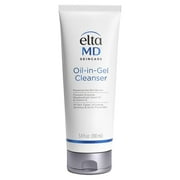 EltaMD Oil-In-Gel Facial Cleanser, Daily Gentle Face Cleanser, Removes Long-Wear Makeup, Sunscreen, and Sweat, Cleansing Oil For Face, 3.4 oz Tube
