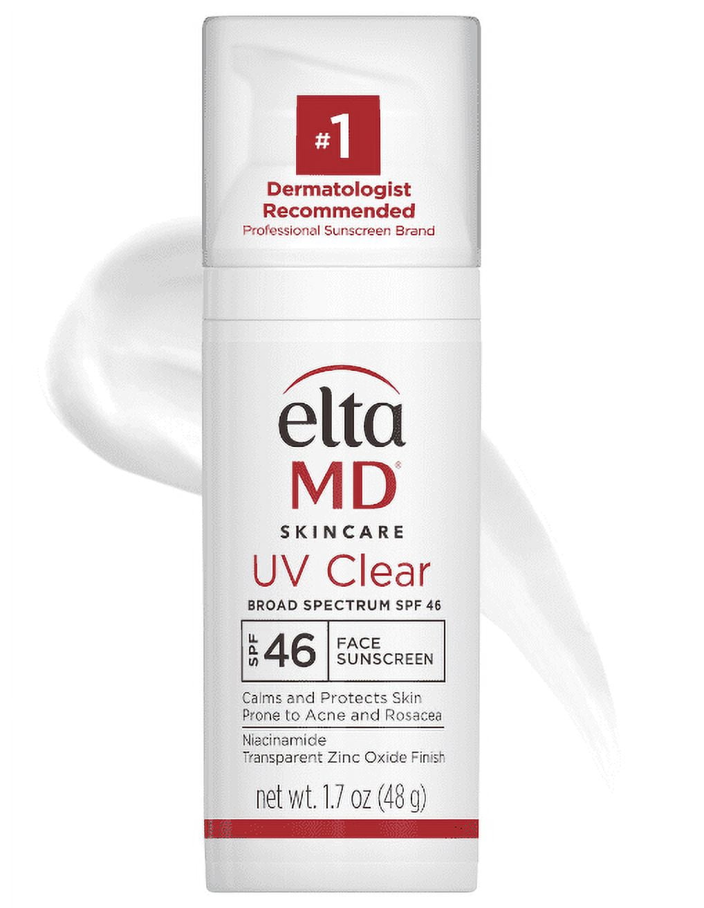 EltaMD UV Clear Face Sunscreen SPF 46, Oil Free Sunscreen for Face with Zinc Oxide, Dermatologist Recommended Lotion,1.7 oz Pump