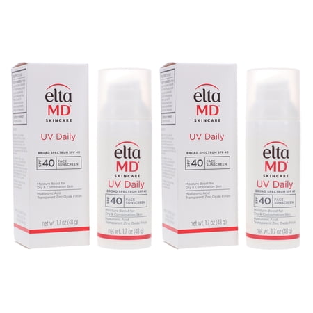 EltaMD UV Daily Broad Spectrum SPF 40 Face Sunscreen 1.7 oz 2 Pack