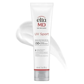 EltaMD UV Sport Sunscreen Lotion SPF 50 - Face Sunscreen SPF 50, Body, Water & Sweat Resistant, Oil-Free Zinc Oxide Formula, Size: 3 Ounce (Pack of 1)