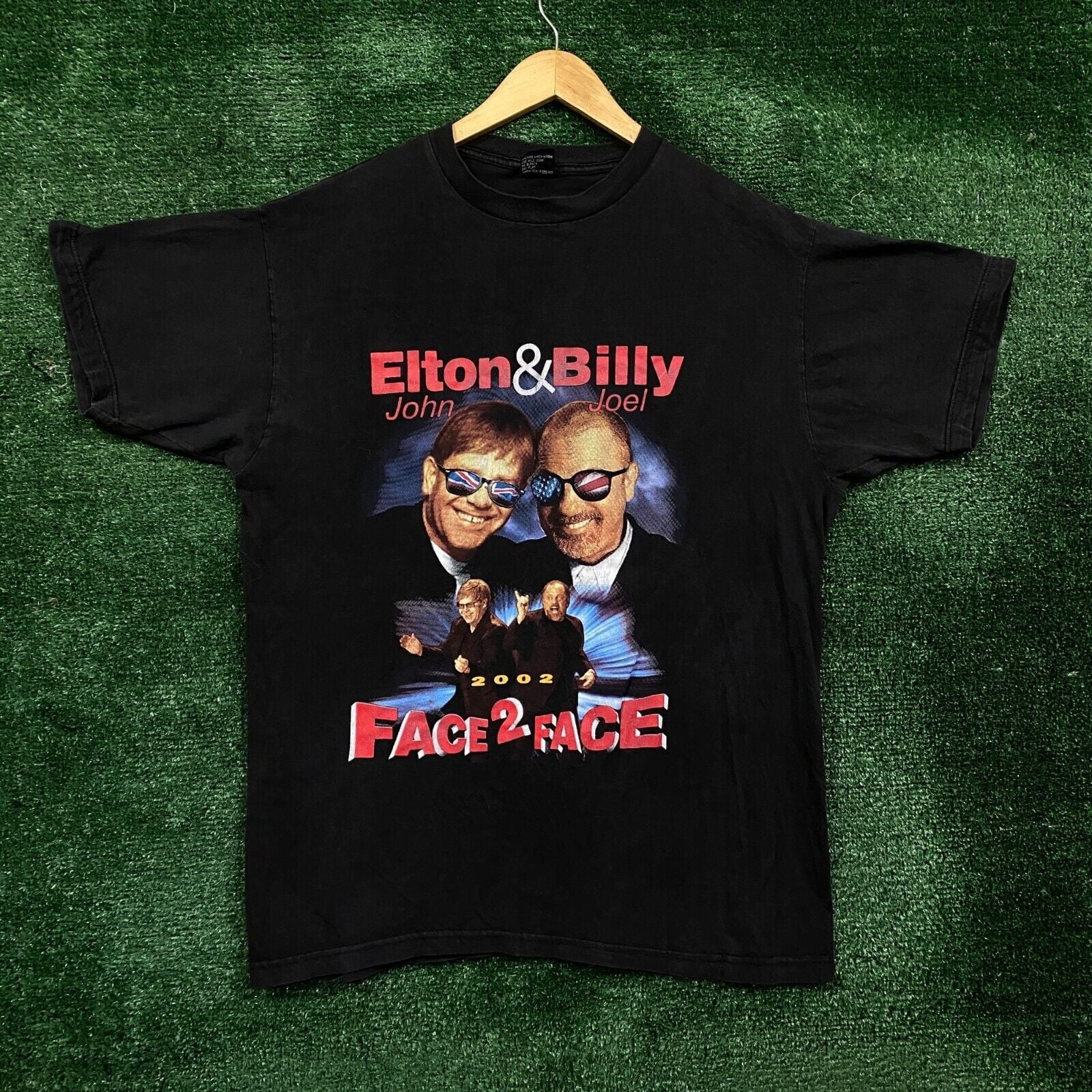 Elton John & Billy Joel Face 2 Face 2002 TShirt Size Extra Large