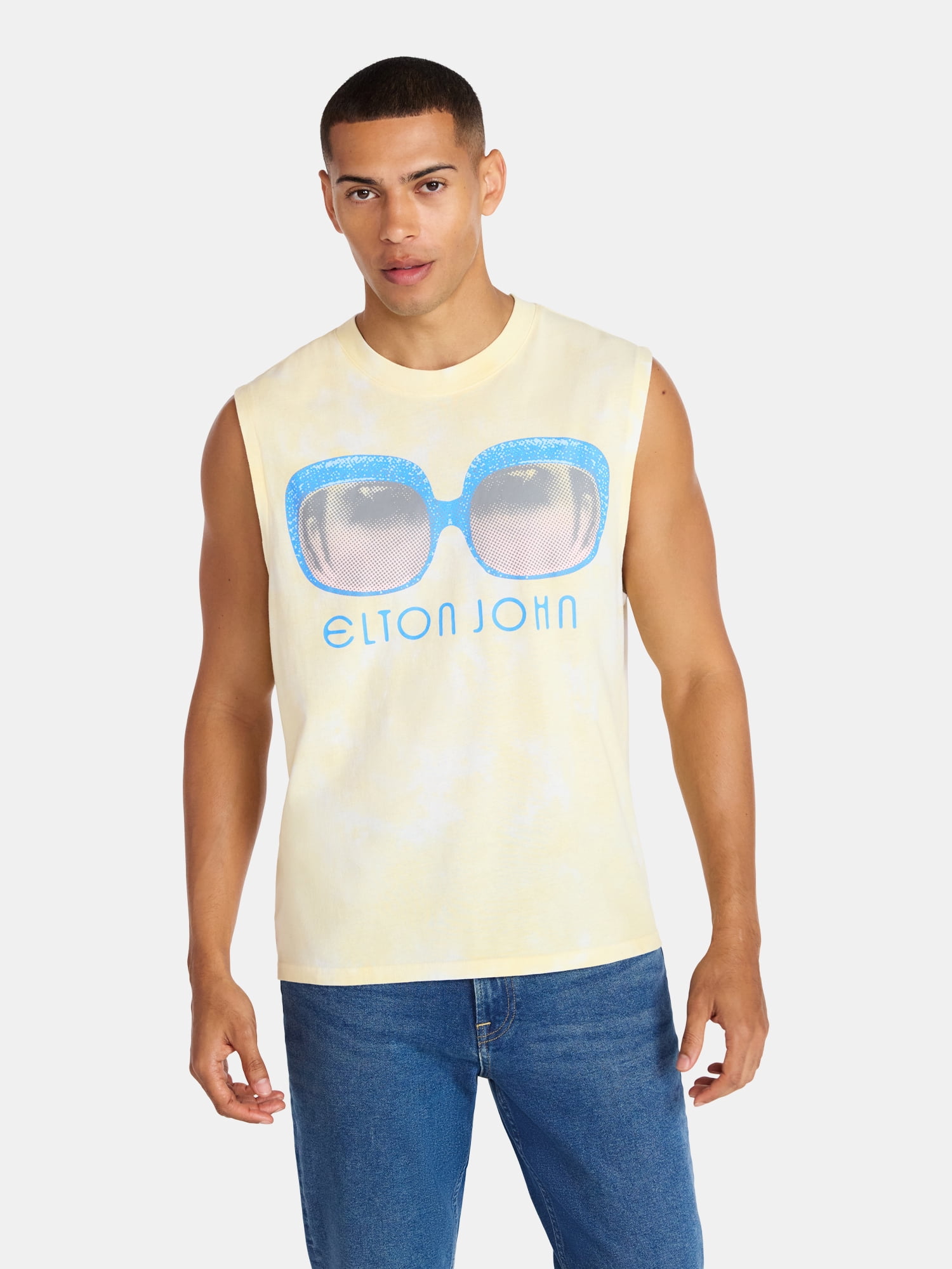 Elton John Graphic Pride Muscle Tank Top, Men's Sizes XS-3XL