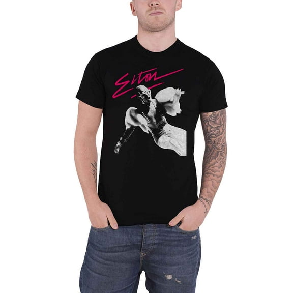 Elton John Pink Brush T Shirt