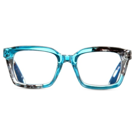 Elton John Pop Specs Reading Glasses - Blue Remix 2.00, Rectangle Frame