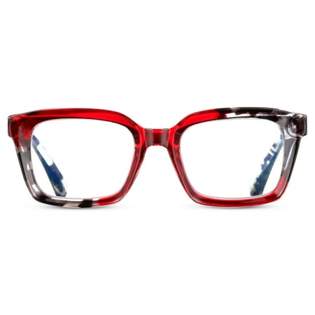 Elton John Pop Specs Reading Glasses - Red Remix 1.50, Rectangle Frame