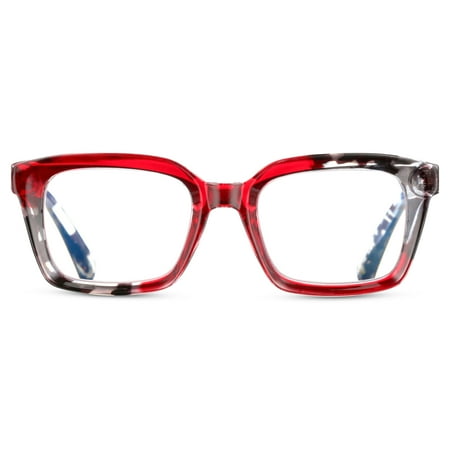 Elton John Pop Specs Reading Glasses - Red Remix 2.00, Rectangle Frame
